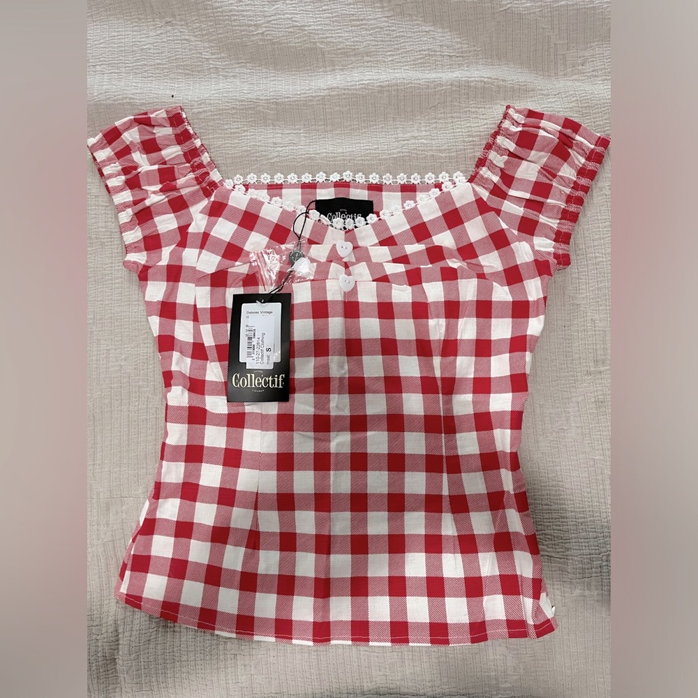 Collectif clothing gingham top